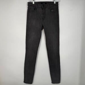 J Brand Womens Size 27 Maria High Rise Skinny Jeans Night Bird Charcoal Gray